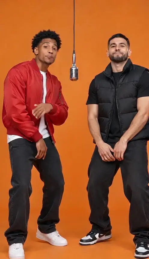 Frame from the generated RapVideo Hotel Lobby duo demo